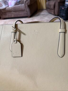 Kate Spade pale yellow tote